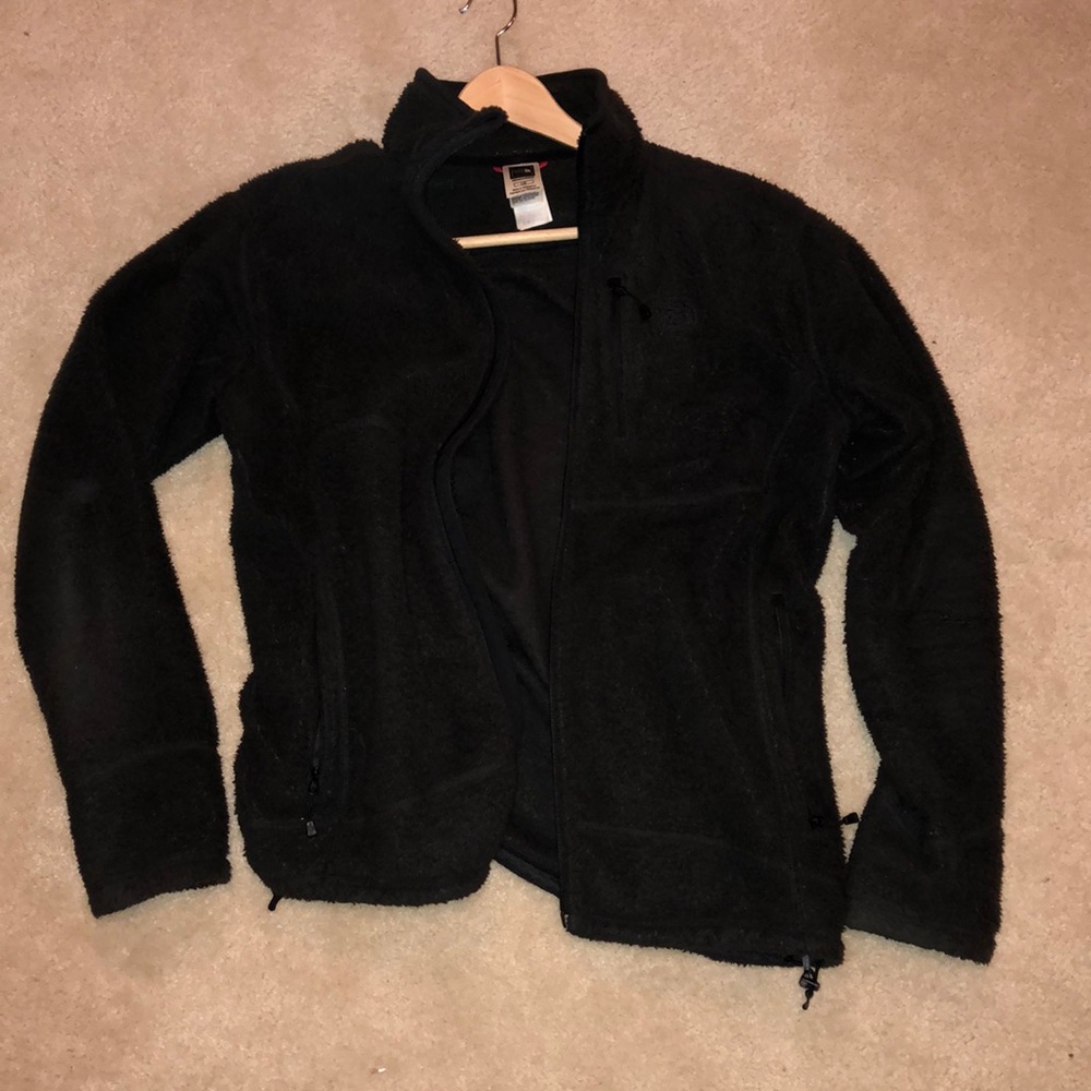 North face black out fleece jacket